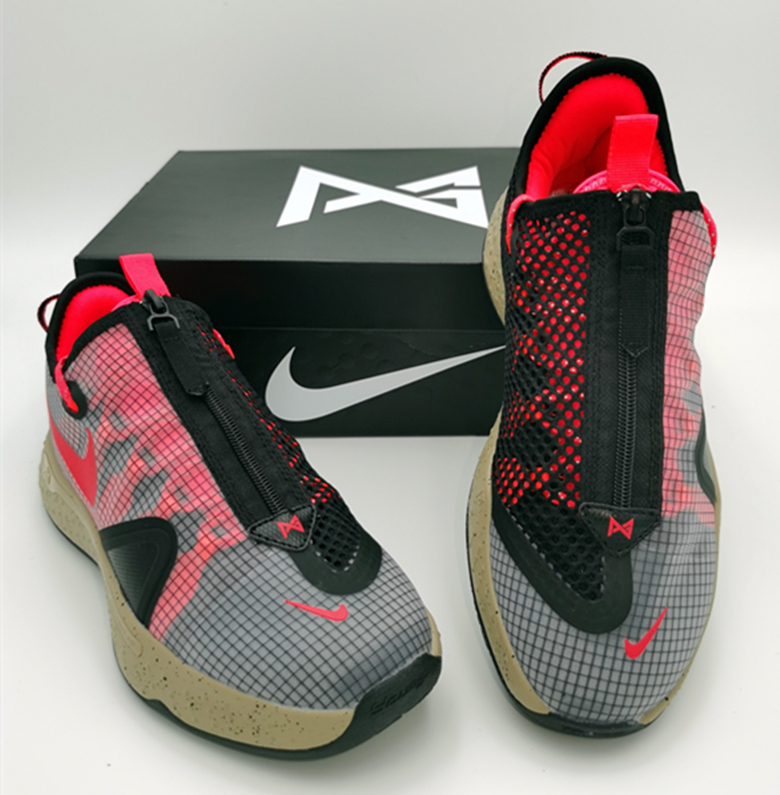 Nike PG 4 Pink Black Grey Shoes